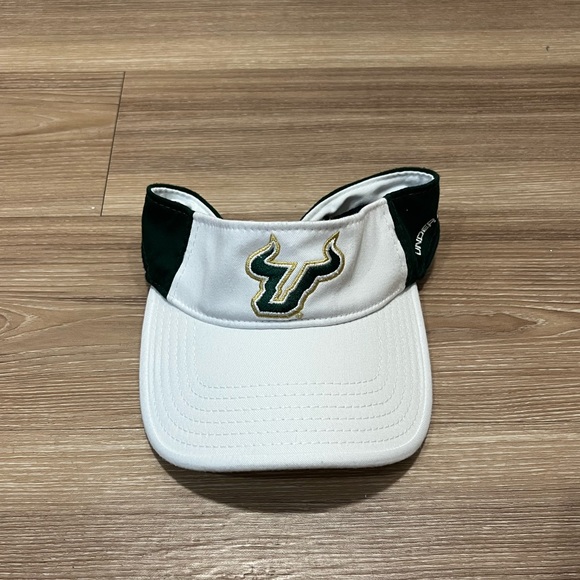 USF Under Armour Adjustable Visor White and Green University of South Florida - Picture 9 of 10
